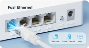 Cudy WR300 N300 Wi-Fi Router, Chipset MediaTek, router/AP/ Repeater/WISP 4xLAN, 2x5dBi