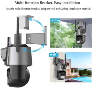 CAM-IP6MP-EP11-QQ GMB kamera 6 mpix microSD iCSee xmeye pro app Two-way voice PTZ ip66,3.6mm+3.6mm
