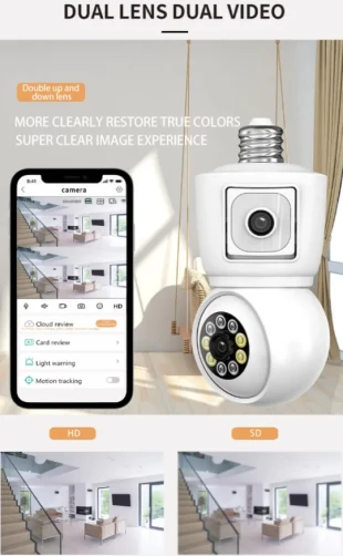 GEMBIRD CAM-IP6MP-Q3 GMB PTZ kamera 6mpix microSD iCSee xmeye Two-way voice 2x3,6mm SIJALICNO GRLO E27