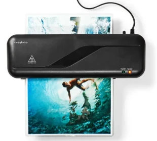 NEDIS LAMI112BK4 Laminator, aparat za plastifikaciju A4, 230 mm/min, black