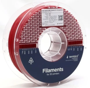 GEMBIRD 3DP-ABS1.75HY-01-R ABS filament velike brzine za 3D stampac 1.75mm, kotur 1KG RED
