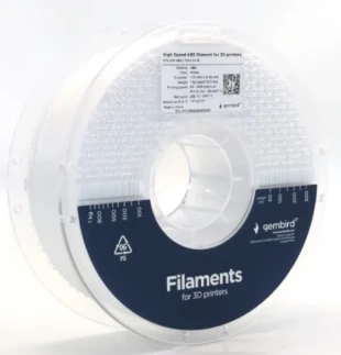 GEMBIRD 3DP-ABS1.75HY-01-W ABS filament velike brzine za 3D stampac 1.75mm, kotur 1KG WHITE