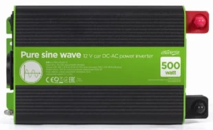 GEMBIRD EG-PWC-PS500-01 Gembird 12V Cist sinusni auto inverter DC/AC 500W + USB port, 1,95KG