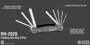 RONIX Alat RH-2020 Sklopivi set HEX kljuceva 8-delni CR-V 1.5-8mm