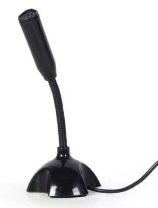 MIC-DU-02 Gembird Desktop mikrofon na USB, savitljivo telo, black FO