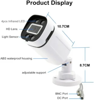 CAM-AHD2MP-PAU60 GMB BULLET kamera 2 mpix B/W 30M IR LED 4 In 1, AHD/TVI/CVI/CVBS, IP66, 2.8m