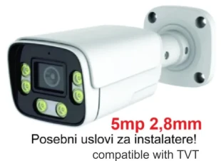 GEMBIRD CAM-IP5MP-HAQ60D GMB kamera 5mp APP P6SLite 2.8mm-F1.6 POE, IP66 DuaL LED 6xIR+6xFull Color, MIC,25m