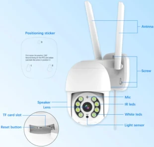 GEMBIRD CAM-IP4MP-T8Y GMB kamera 4 mpix microSD TUYA app Two-way voice PTZ ip66