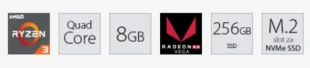 Racunar PC AMD OFFICE raèunar Ryzen 3 3200G 8GB 256GB