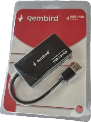 UHB-U3P4-03 ** Gembird HUB 4 USB3.0 4-port, storage speed 5Gbps, black (alt. UHB-U3P4-05 559)
