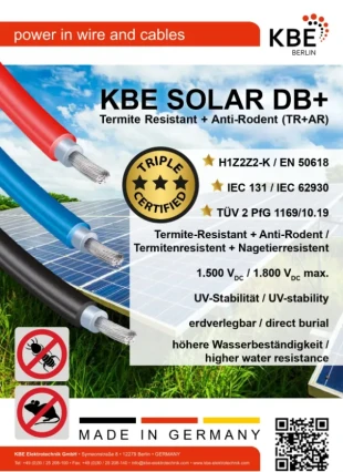 SOLARNI KABL 6MM CRVENI 20m, cena za pakovanje