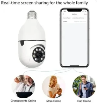 GEMBIRD CAM-IP3MP-Q8 GMB kamera 3 mpix microSD iCSee xmeye pro app Two-way voice 3,6mm ZA SIJALICNO GRLO E27