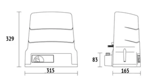ROGER KIT H30/645 Motor klizne kapije do 600kg AU010073