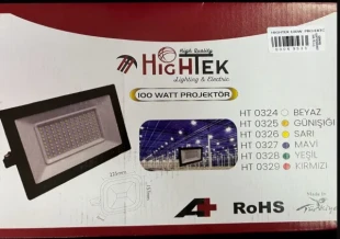 HIGHTEK Led refleKtor100W 6000K Bela, 225x157x32mm