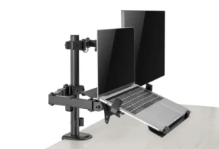 MA-DA-03 Gembird Podesivi stoni drzac za monitor tilt, 17-32 max.9kg + nosac za laptop