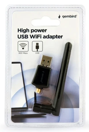 GEMBIRD WNP-UA300P-02 **Gembird High power USB wireless adapter 300N, detachable antena, RF pwr <20dBm (656)