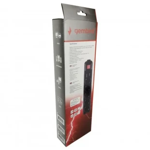 SPG5-C-10 (3G1.5) Gembird produzni kabl sa zastitom 5 uticnica 3m black