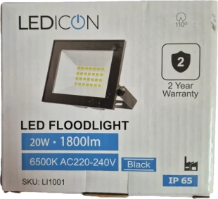 LEDICON LED REFLEKTOR 20W, 1800lm, 6500K, IP65