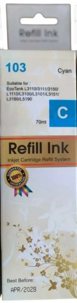 SINOCOPY INKJET EP 103/E103 Dopuna Cyan SINO boja bocica sadrži 70 ml mastila za Epson EPIJC103SC