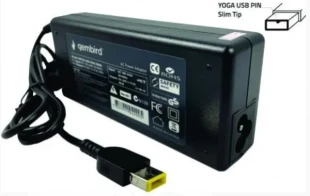 NPA90-200-4500 (IB08) Gembird punjac za laptop 90W-20V-4.5A, USB Yellow PIN