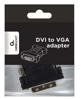 A-DVI-VGA-BK Gembird Adapter DVI-I 24+5-pin male to VGA 15-pin HD (3 rows) female, black DVI-I