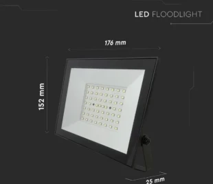 V-TAC LED REFLEKTOR 50W SMD 6500K 176*152*25mm
