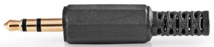 NEDIS CAVC22900BKG, Audio konektor, Ravni, Muški, Pozlaceni, Lemljenje, Preènik ulaza: 4,0 mm,PVC, 1 kom