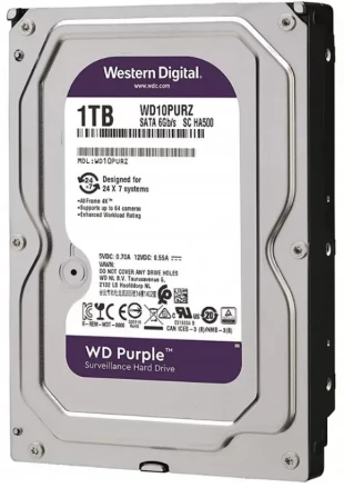 WD10PURZ,1TB WD Purple 24/7 5400RPM 64MB SATA3