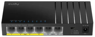 Cudy FS106P,6-Port 10/100M PoE+ Switch,4× FE with 802.3at/af Mode A PoE,2× Uplink FE,36W