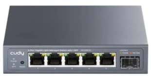 Cudy GS105ES1 V1.0 Switch Flash/ROM: 8 MB (64 Mbit) 1.25G SFP  Gigabit RJ45