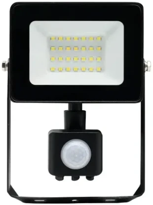 PROSTO LED reflektor sa PIR senzorom 20W 6500K,80mA,1800lm,metal,crna