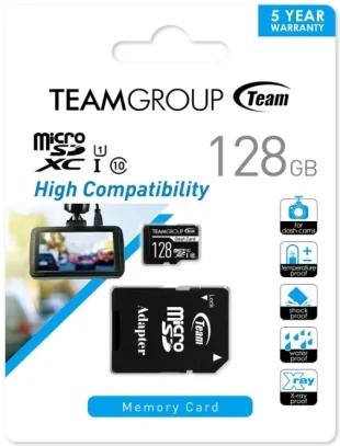 TEAM GROUP TeamGroup MICRO SDHC/SDXC 128GB Dash Card, UHS-I U3 V30 A1, 100/30MB/s +SD Adapter TDUSDX128GUHS03