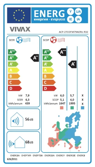 VIVAX COOL, klima ur.multi, ACP-27COFM79AERIs R32, spolj.