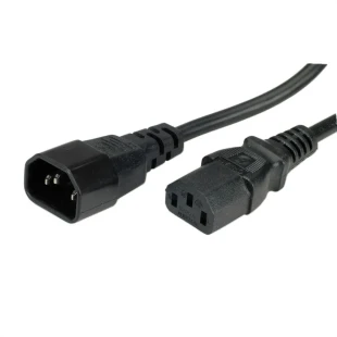 Secomp Roline Monitor Power Cable, IEC320 C14 - C13, black, 1.0m