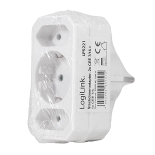 Logilink šuko adapter - lopov  2x CEE 7/16 + 1x CEE 7/3