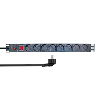 Logilink PDU 8 x šuko, prenaponska zaštita, prekidač, 1.8m