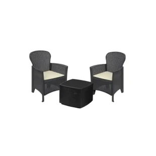 Baštenski set Rama antracit Linea Rattan