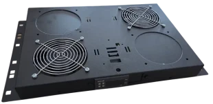 Ventilator panel 19/1U sa 2 ventilatora sa digitalnim kontrolerom Mirsan MR.FAN2DT.01 Crni