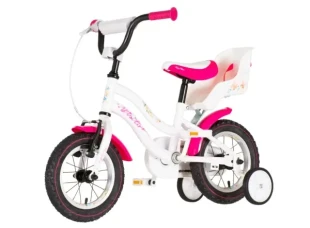 Bicikla Visitor Dog 12/pomoćni točkići/belo-roza