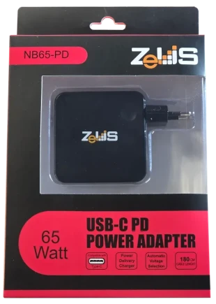 Punjač univerzalni ZEUS ZUS-NB65 PDC USB-C 65W za laptop,tablet,smart phone