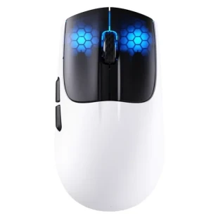 Bežični gaming miš Attack Shark X5 TriMode/Superlight/LongBattery/RGB Click/Ergonomic/White-Black