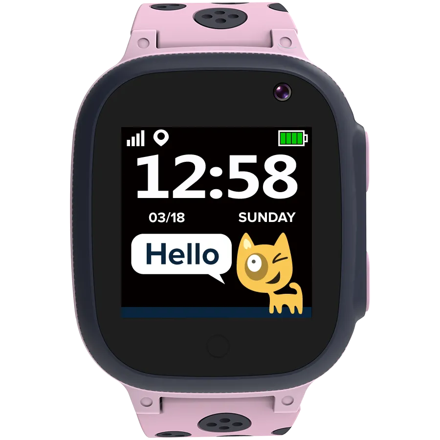 CANYON Sandy KW-34, Kids smartwatch, 1.44 inch colorful screen, GPS function, Nano SIM card, 32+32MB, GSM(850/900/1800/1900MHz), 400mAh battery, compatibility with iOS and android, Pink, host: 52.9*40.3*14.8mm, strap: 230*20mm, 42g Slika 1