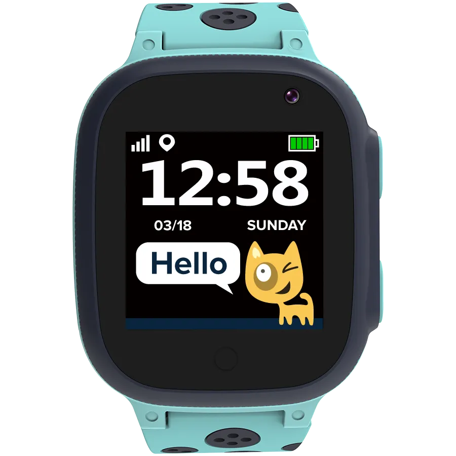 CANYON Sandy KW-34, Kids smartwatch, 1.44 inch colorful screen, GPS function, Nano SIM card, 32+32MB, GSM(850/900/1800/1900MHz), 400mAh battery, compatibility with iOS and android, Blue, host: 52.9*40.3*14.8mm, strap: 230*20mm, 42g Slika 1