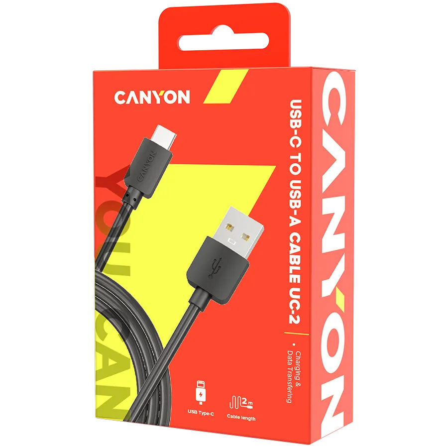 CANYON cable UC-2 USB-C 5W 2m Black Slika 3