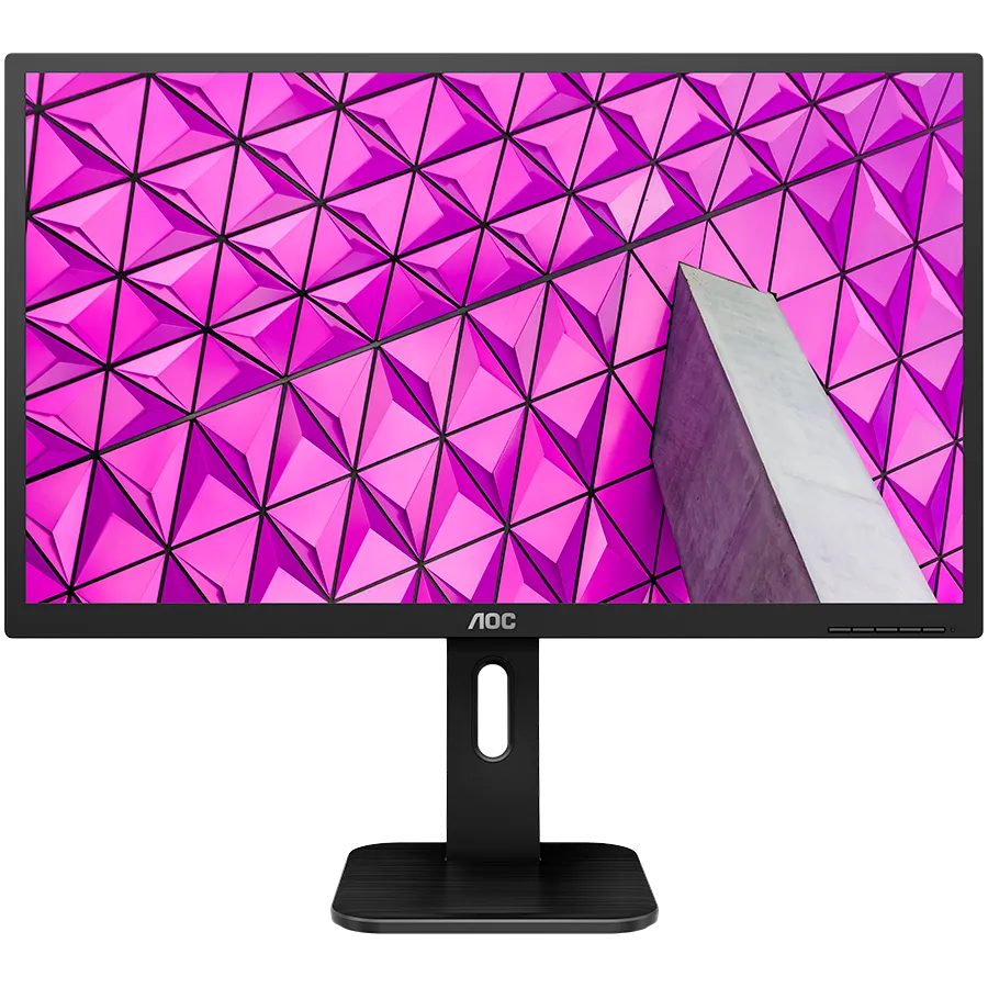 AOC Monitor LED 24P1 PRO (23.8“, 16:9, 1920x1080, IPS, 250 cd/m², 1000:1, 50M:1, 5 ms, 178/178°, VGA, DP, HDMI, DVI, 4 x USB 3.0, Audio OUT, Speakers, Tilt: -5/+35°, Swivel, Tilt, H. Adjust, VESA, Ergonomic, Borderless) Black, 3y Slika 1