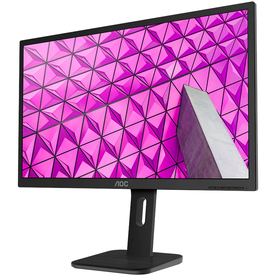 AOC Monitor LED 24P1 PRO (23.8“, 16:9, 1920x1080, IPS, 250 cd/m², 1000:1, 50M:1, 5 ms, 178/178°, VGA, DP, HDMI, DVI, 4 x USB 3.0, Audio OUT, Speakers, Tilt: -5/+35°, Swivel, Tilt, H. Adjust, VESA, Ergonomic, Borderless) Black, 3y Slika 2