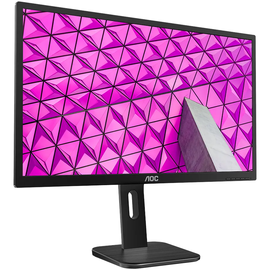 AOC Monitor LED 24P1 PRO (23.8“, 16:9, 1920x1080, IPS, 250 cd/m², 1000:1, 50M:1, 5 ms, 178/178°, VGA, DP, HDMI, DVI, 4 x USB 3.0, Audio OUT, Speakers, Tilt: -5/+35°, Swivel, Tilt, H. Adjust, VESA, Ergonomic, Borderless) Black, 3y Slika 3