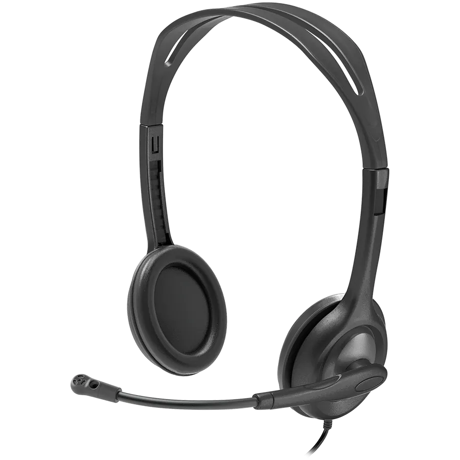 LOGITECH H111 Corded Stereo Headset - BLACK - 3.5 MM Slika 1