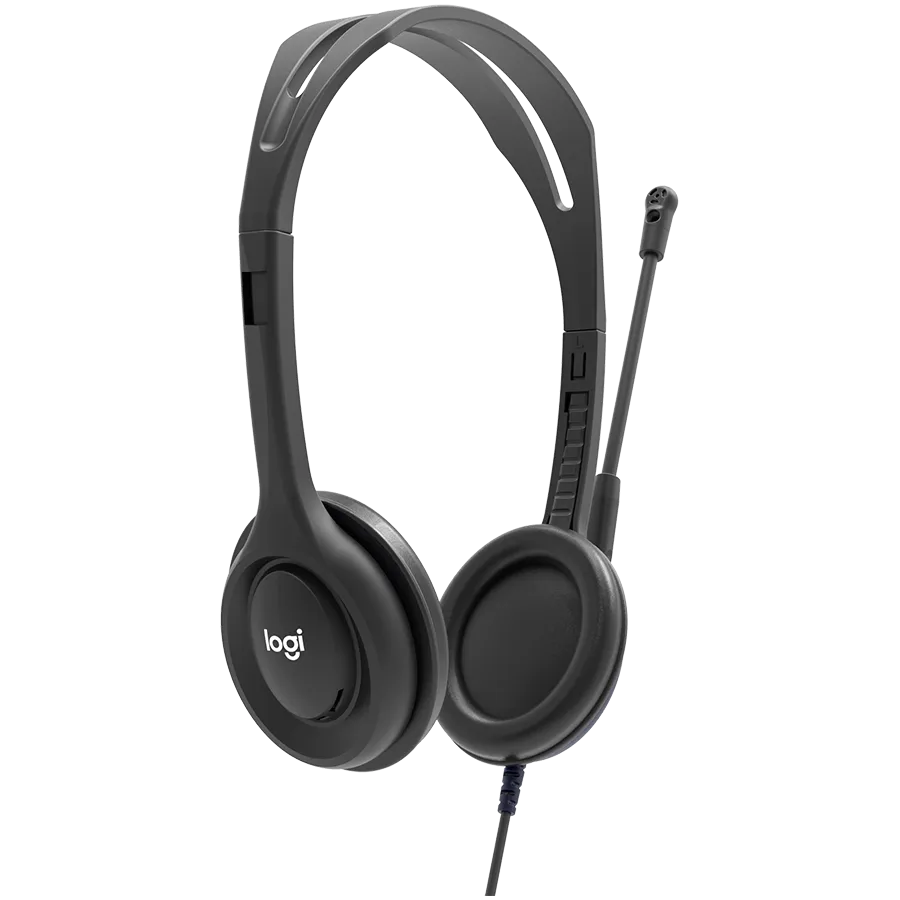 LOGITECH H111 Corded Stereo Headset - BLACK - 3.5 MM Slika 2
