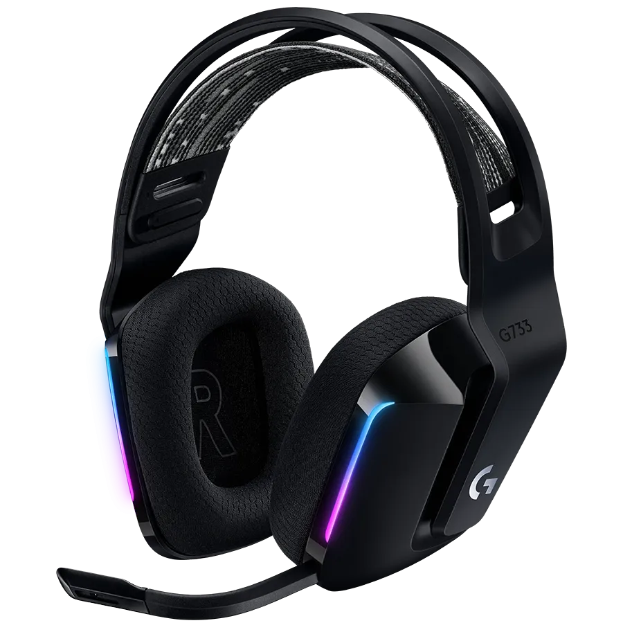 LOGITECH G733 LIGHTSPEED Wireless RGB Gaming Headset - BLACK Slika 1